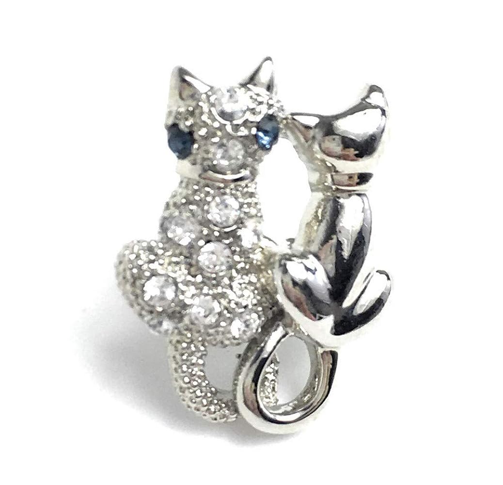 SWAROVSKI スワロフスキー 猫 キャット タックピン ピンブローチ 肉球 SWAROVSKI スワロフスキー 猫 キャット タックピン ピンブローチ